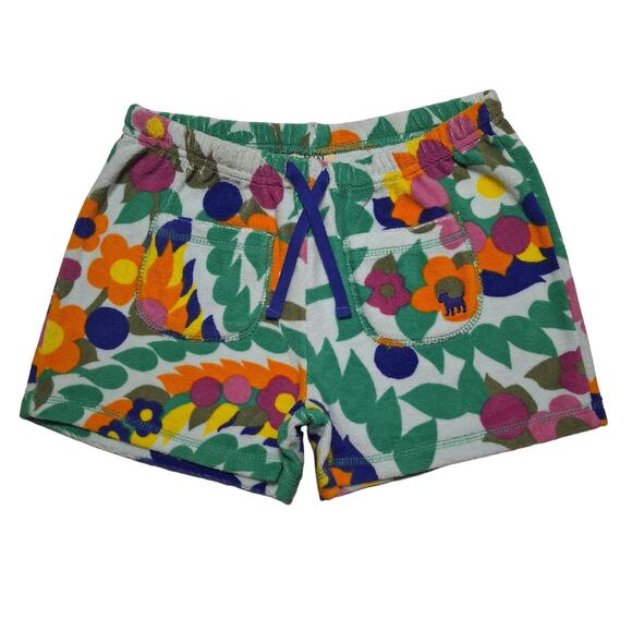 Mini Boden bold floral print towelling shorts - Picture 1 of 11